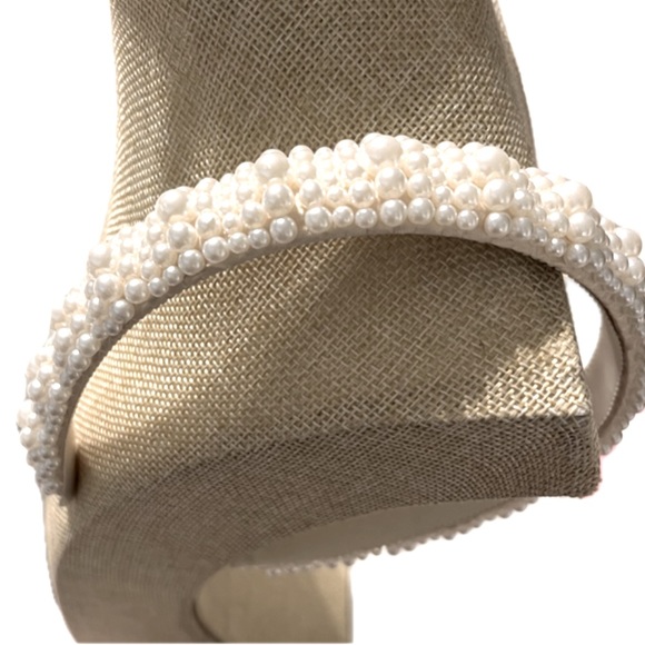 Pearl headband faux pearls beaded with inside ribbon very comfortable New - Picture 9 of 15